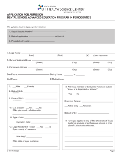 application for admission dental school advanced