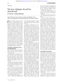 The term diplegia should be abandoned