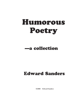 Humorous Poetry - Woodstock Journal