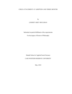 CHILD ATTACHMENT AT ADOPTION AND THREE MONTHS by