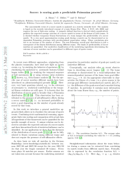 Soccer: is scoring goals a predictable Poissonian process?
