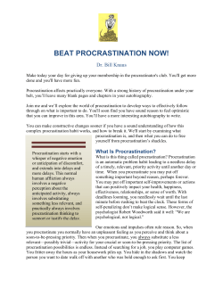 Beat Procrastination Now