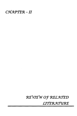 CHAPTER - II RTVlTW Of `R ELATED LITERATURE