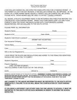 A SIX DOLLAR CHARGE WILL BE EXPECTED WHEN APPLYING