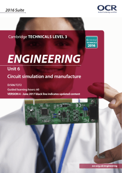 Unit 06 Circuit simulation and manufacture