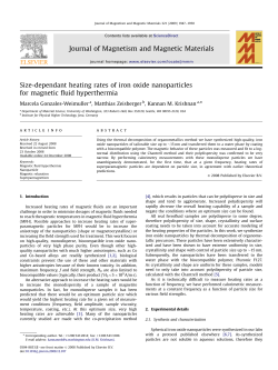 Size-dependant heating rates of iron oxide nanoparticles for