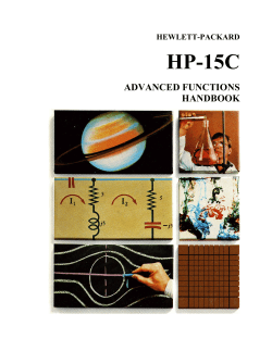 HP-15C Advanced Functions Handbook