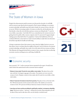 The State of Women in Iowa - Center for American Progress