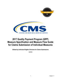 2017 Quality Payment Program (QPP): Measure