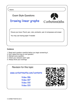 Drawing Linear Graphs