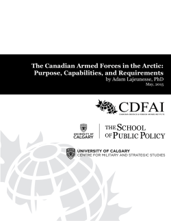 The Canadian Armed Forces in the Arctic: Purpose, Capabilities