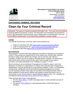 Clean Up Your Criminal Record