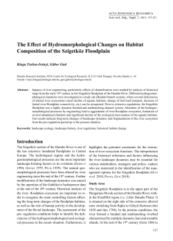 The Effect of Hydromorphological Changes on Habitat Composition