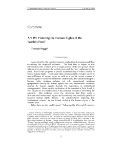 Are We Violating the Human Rights of the World`s