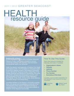 Seacoast Health Resource Guide - Foundation For Seacoast Health