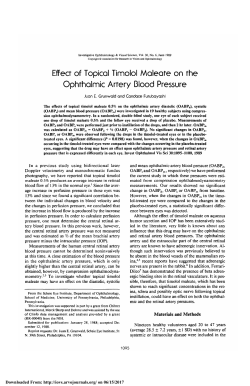 Effect of topical timolol maleate on the ophthalmic artery