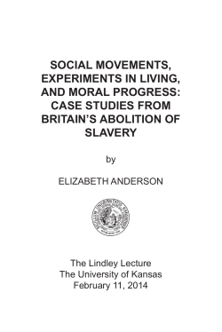 social movements, experiments in living, and moral