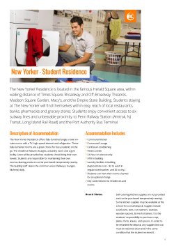 New Yorker - Student Residence