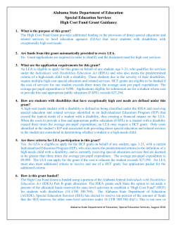 2017 High Cost Fund Q and A