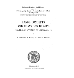 range concepts and heavy ion ranges (notes on atomic collisions, ii )