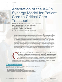Adaptation of the AACN Synergy Model for Patient Care to Critical
