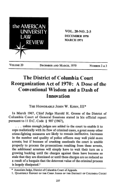 The District of Columbia Court Reorganization Act of