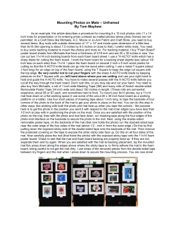 Mounting Photos on Mats - Philadelphia Rose Society