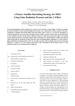 A Passive Satellite Deorbiting Strategy for MEO Using Solar