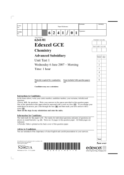 Edexcel GCE - The Student Room