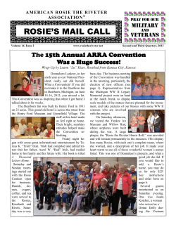 to the newsletter - American Rosie the Riveter Association