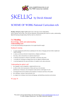Skellig Curriculum Links