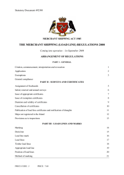 Merchant Shipping (Load Line)