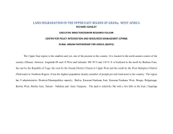 Land Degradation In The Upper East Region Of Ghana, West Africa