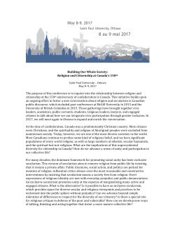 concept paper - Canadian Interfaith Conversation