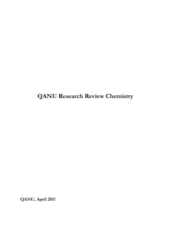 QANU Research Review Chemistry