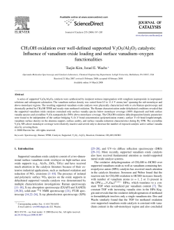 CH3OH oxidation over well-defined supported