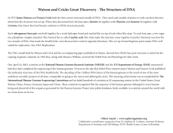 Watson and Cricks Great Discovery