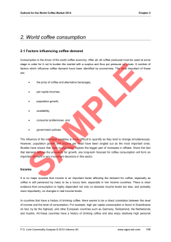 2. World coffee consumption