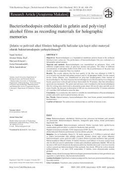 Bacteriorhodopsin embedded in gelatin and polyvinyl alcohol films