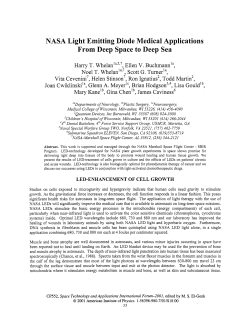 NASA Light Emitting Diode Medical Applications From Deep Space