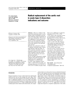 Radical replacement of the aortic root in acute type A dissection