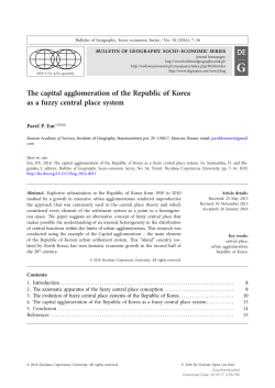 The capital agglomeration of the Republic of Korea as a fuzzy
