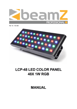 lcp-48 led color panel 48x 1w rgb manual