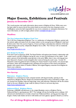 Major Events, Exhibitions and Festivals