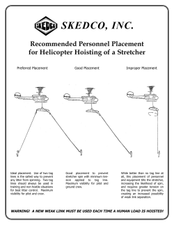 Recommended Personnel Placement for Helicopter