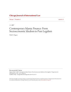 Contemporary Islamic Finance: From