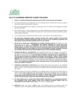 the pdf here - Lilly`s Cleaning Service