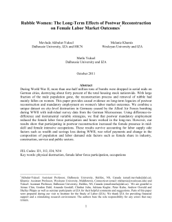 Rubble Women - The Society of Labor Economists