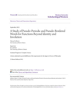 A Study of Pseudo-Periodic and Pseudo