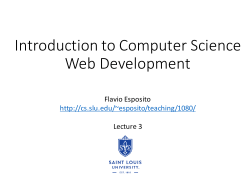 Lecture 3 slides - Department of Computer Science